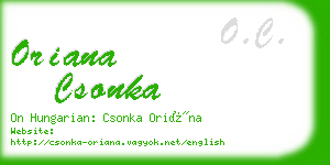 oriana csonka business card